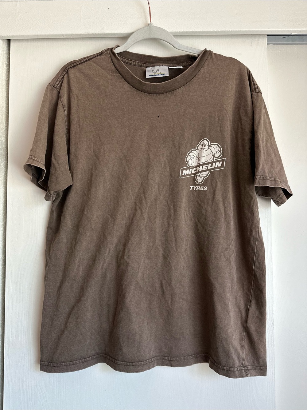 Cotton On Brown Graphic Michelin Logo Short Sleeve Tee